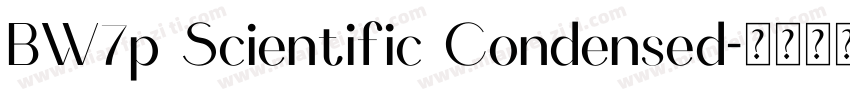 BW7p Scientific Condensed字体转换
